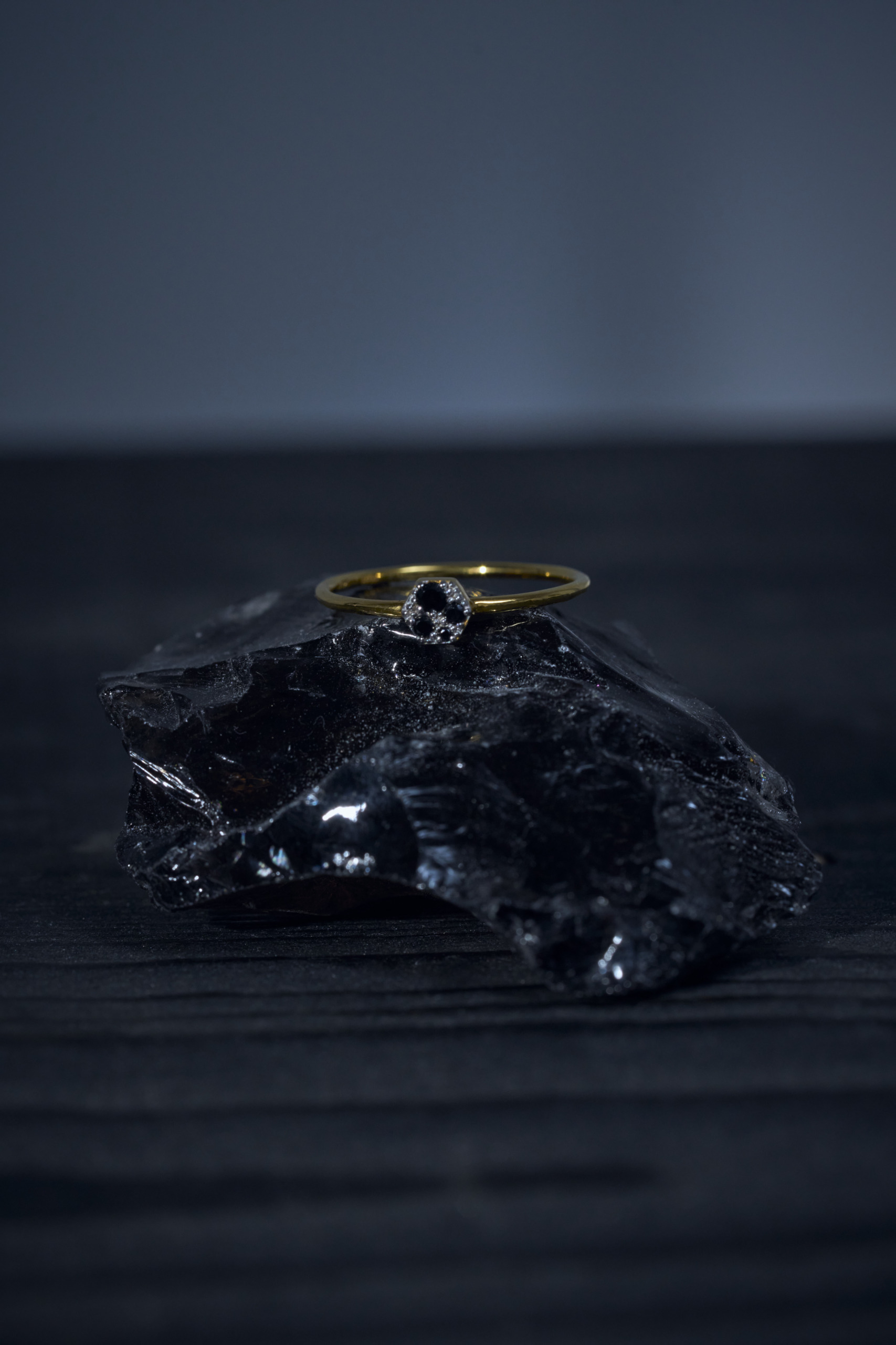 UNICA -Black Spinel- (SV925,18K plating)
