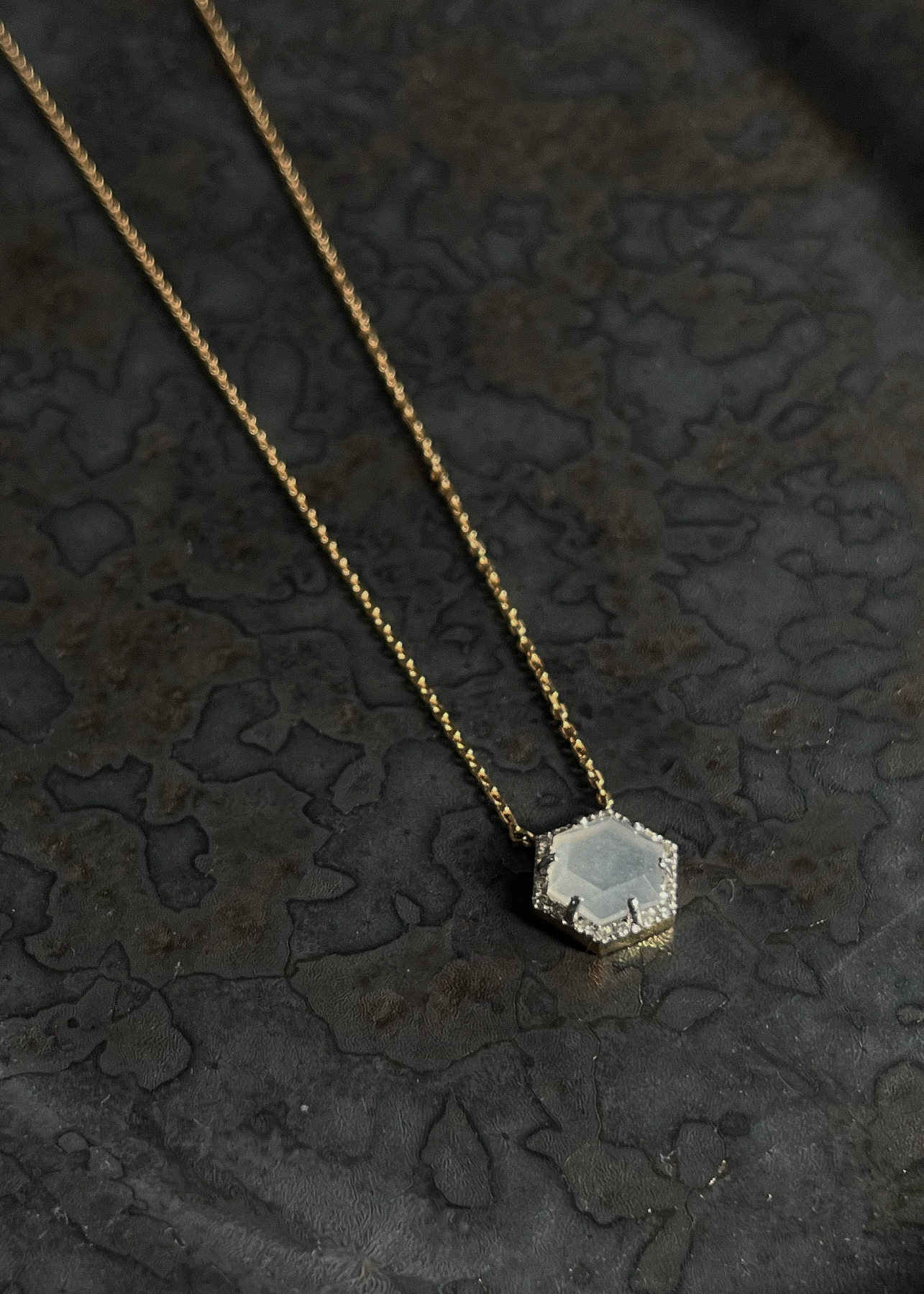 SORA NECKLACE -Moon Stone-(10K)