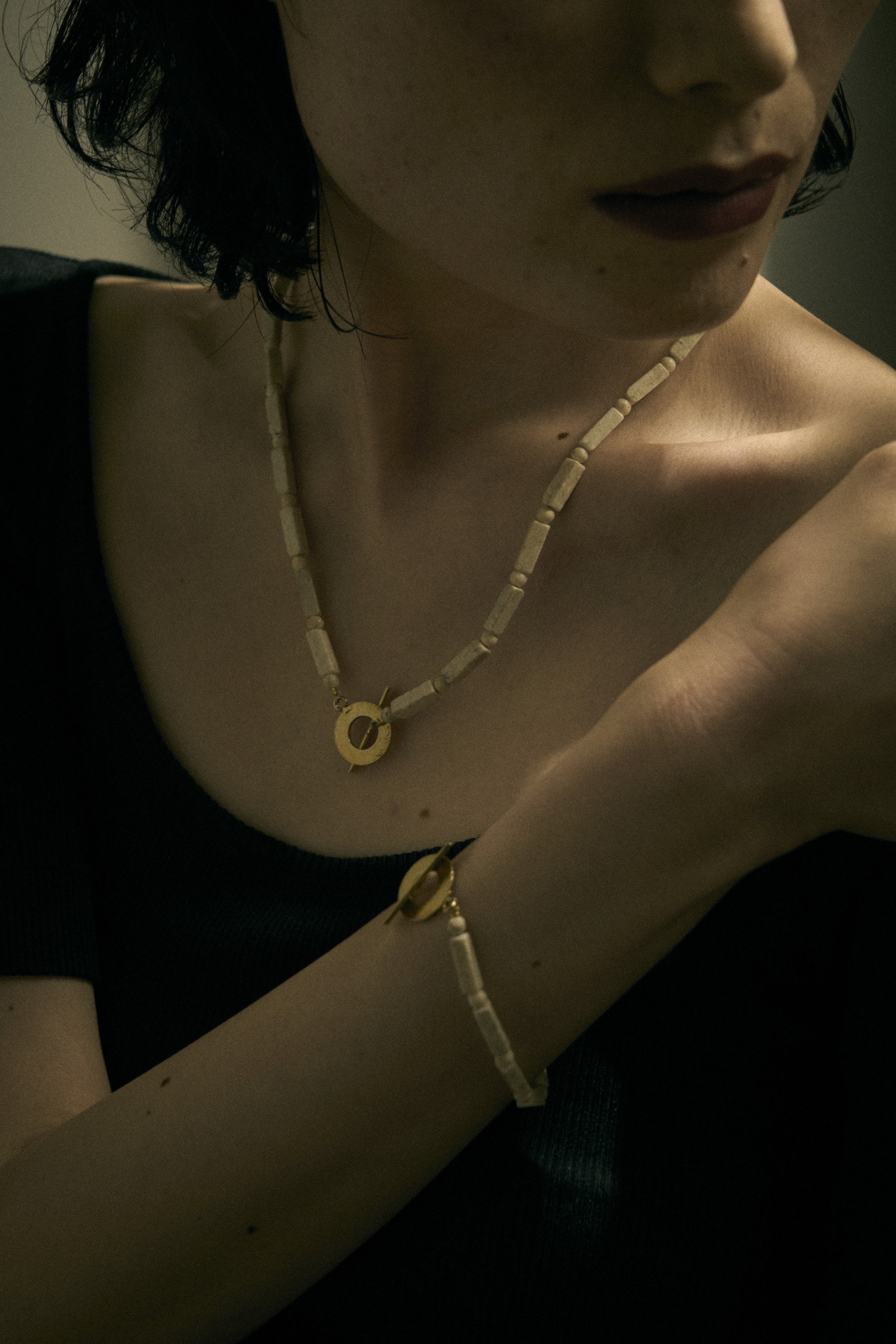 【DITAS】RIVER STONE LINE NECKLACE